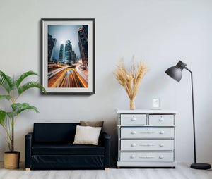 The Classic Light trails by John Huang - Framed