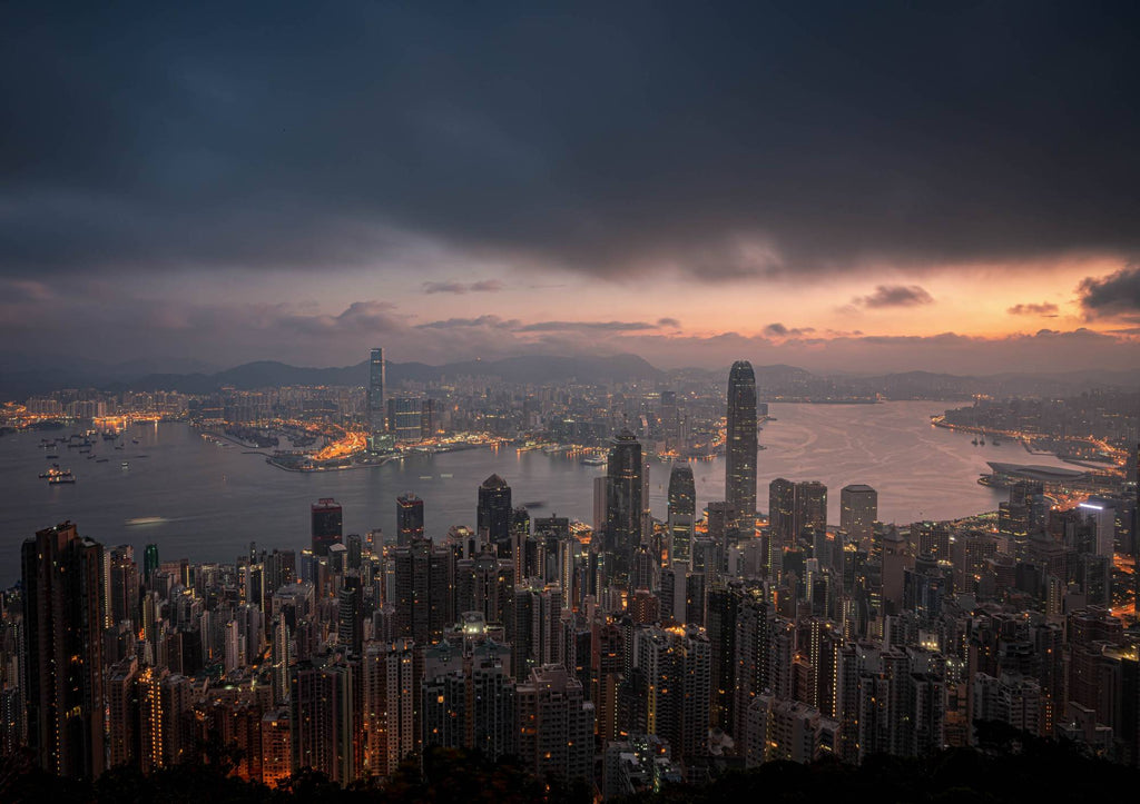 A Hong Kong Moody Sunrise by Blair Sugarman - Print